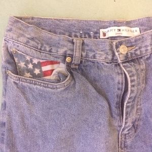 Vtg Tommy Hilfiger  USA flag size 12 mom jeans